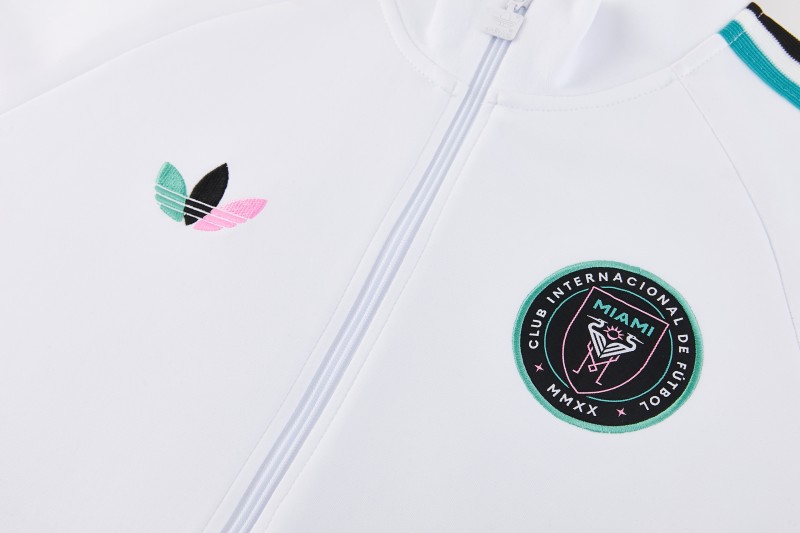 26/27 Inter Miami CF White Full Zipper Jacket Tracksuit + Long Pants