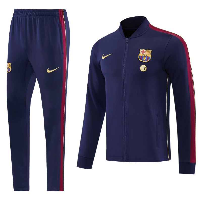 26/27  Barcelona Royal Blue Full Zipper Jacket Tracksuit + Long Pants