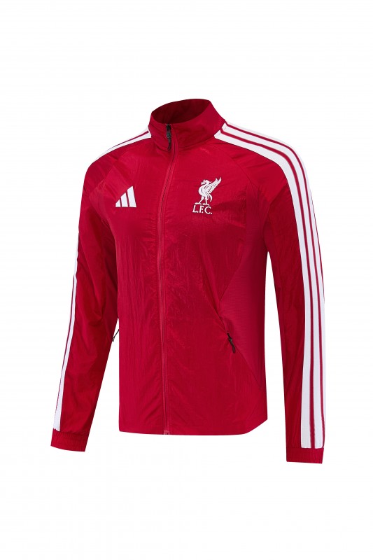 26/27 Liverpool FC Red  Full Zipper Windbreaker Jacket