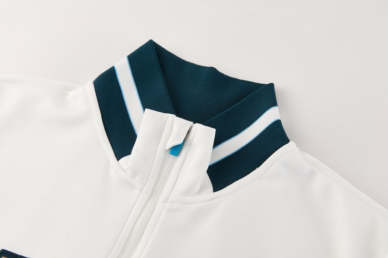 26/27 SSC Napoli  White Full Zipper Jacket Tracksuit + Long Pants