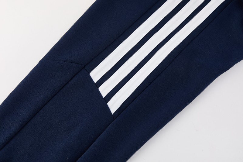 26/27 Adidas M06  Navy Blue Full Zipper Hooded Jacket Tracksuit + Long Pants