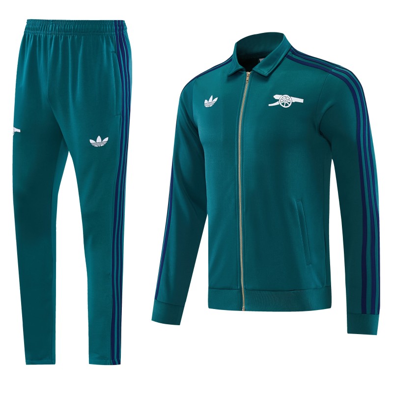 26/27 SSC Napoli Dark Green Full Zipper Jacket Tracksuit + Long Pants