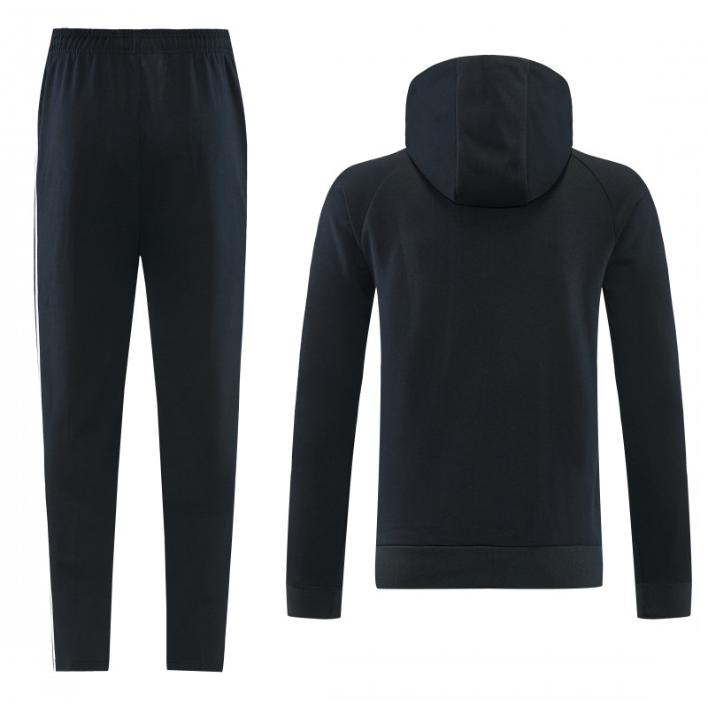 26/27 Juventus  Black Hoodie Full Zipper Jacket + Long Pants