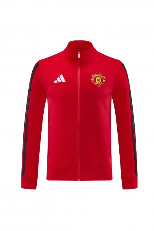26/27 Manchester United Red Full Zipper Jacket Tracksuit + Long Pants