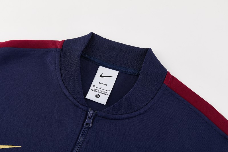 26/27  Barcelona Royal Blue Full Zipper Jacket Tracksuit + Long Pants