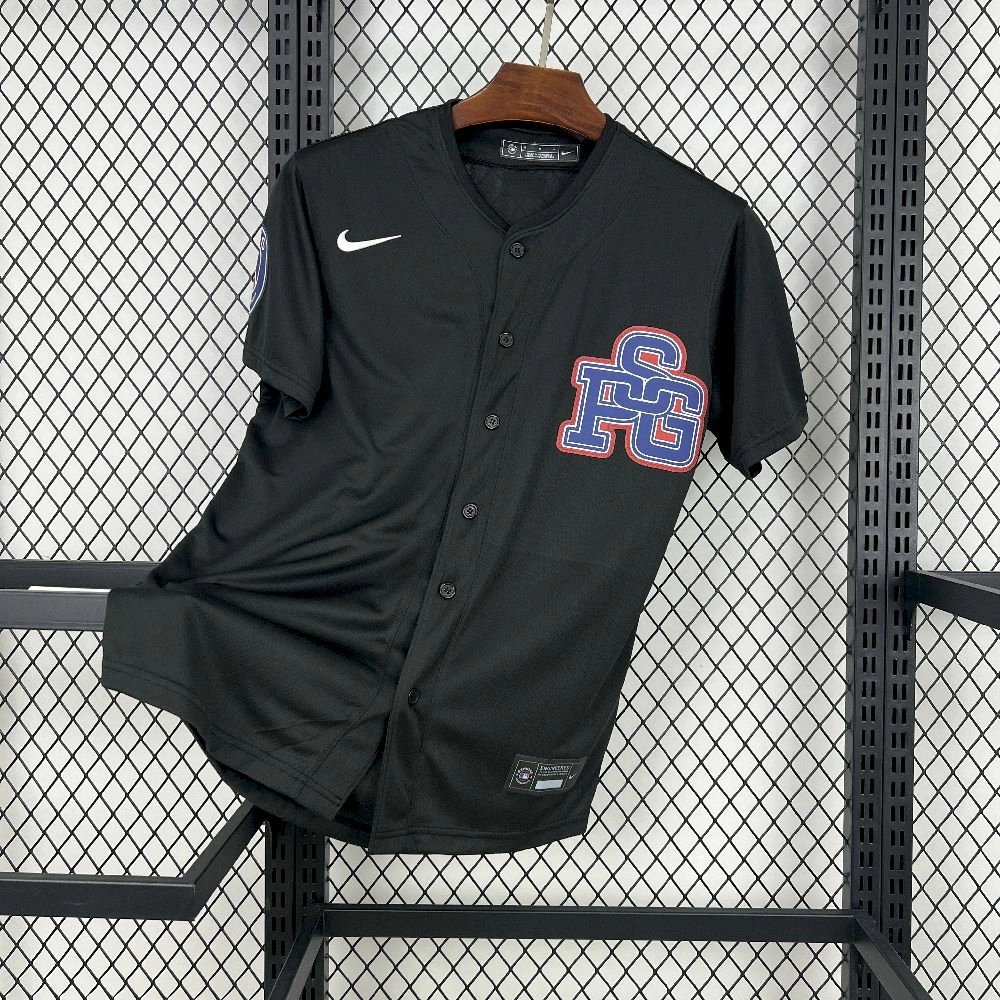 2025/26 PSG MLB Paris Saint-Germain US Pack Black Jersey