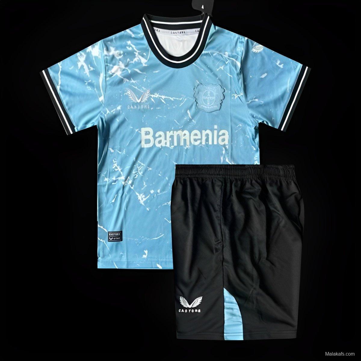 23/24 Kids Bayer 04 Leverkusen Away Blue Jersey