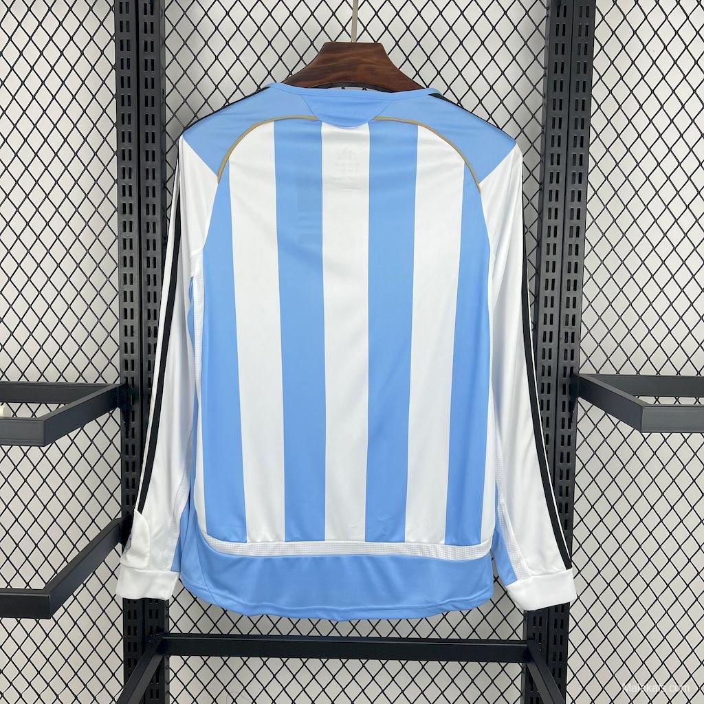 Retro 2006 Argentina Home Long SLeeve Jersey