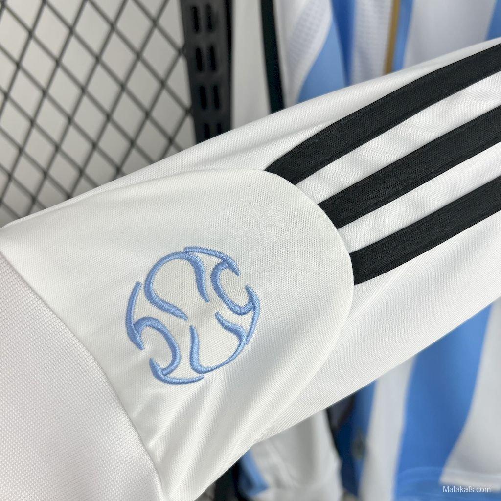 Retro 2006 Argentina Home Long SLeeve Jersey