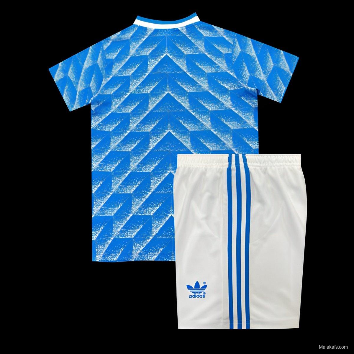 Retro Kids 1988 Netherlands Away Blue Jersey