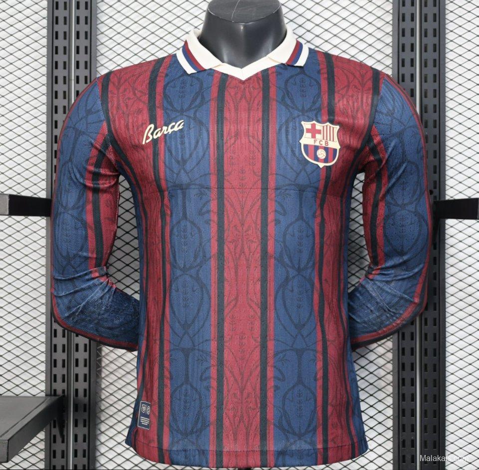 Player Version 25/26 Modernist FC Barcelona Polo Long Sleeve Jersey