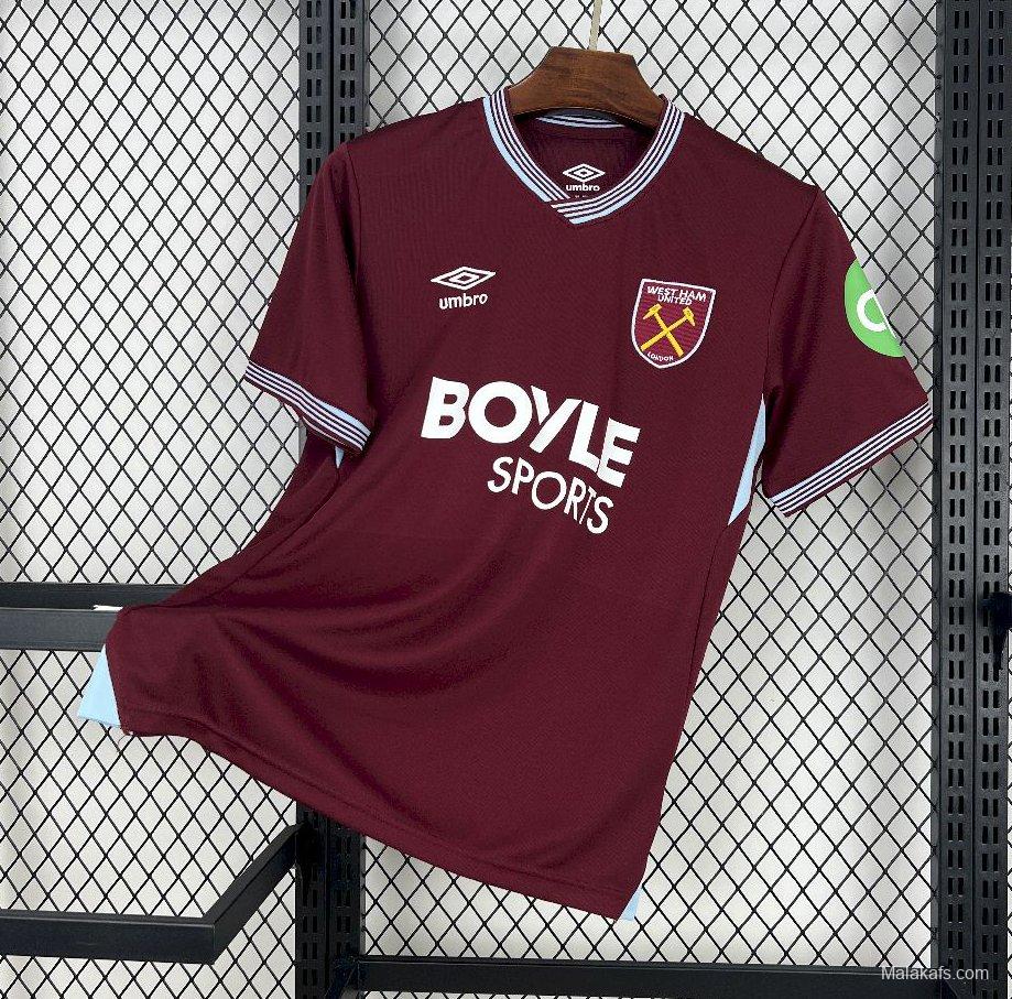25/26 west Ham United Home Jersey