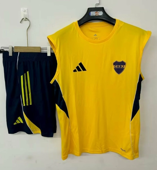 25/26 Boca Juniors Vest Jersey Yellow + Shorts