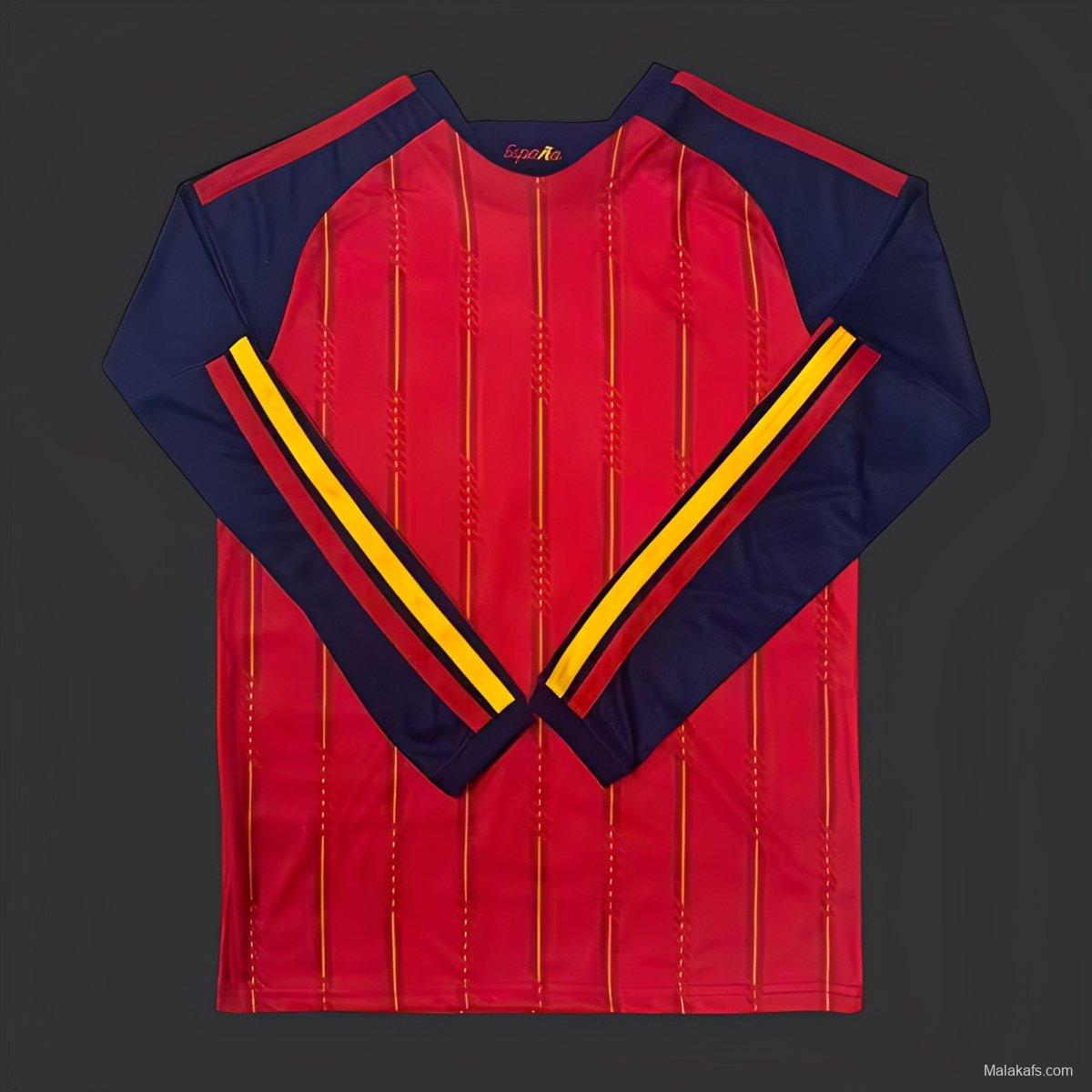 2026 Spain Home Long Sleeve Jersey