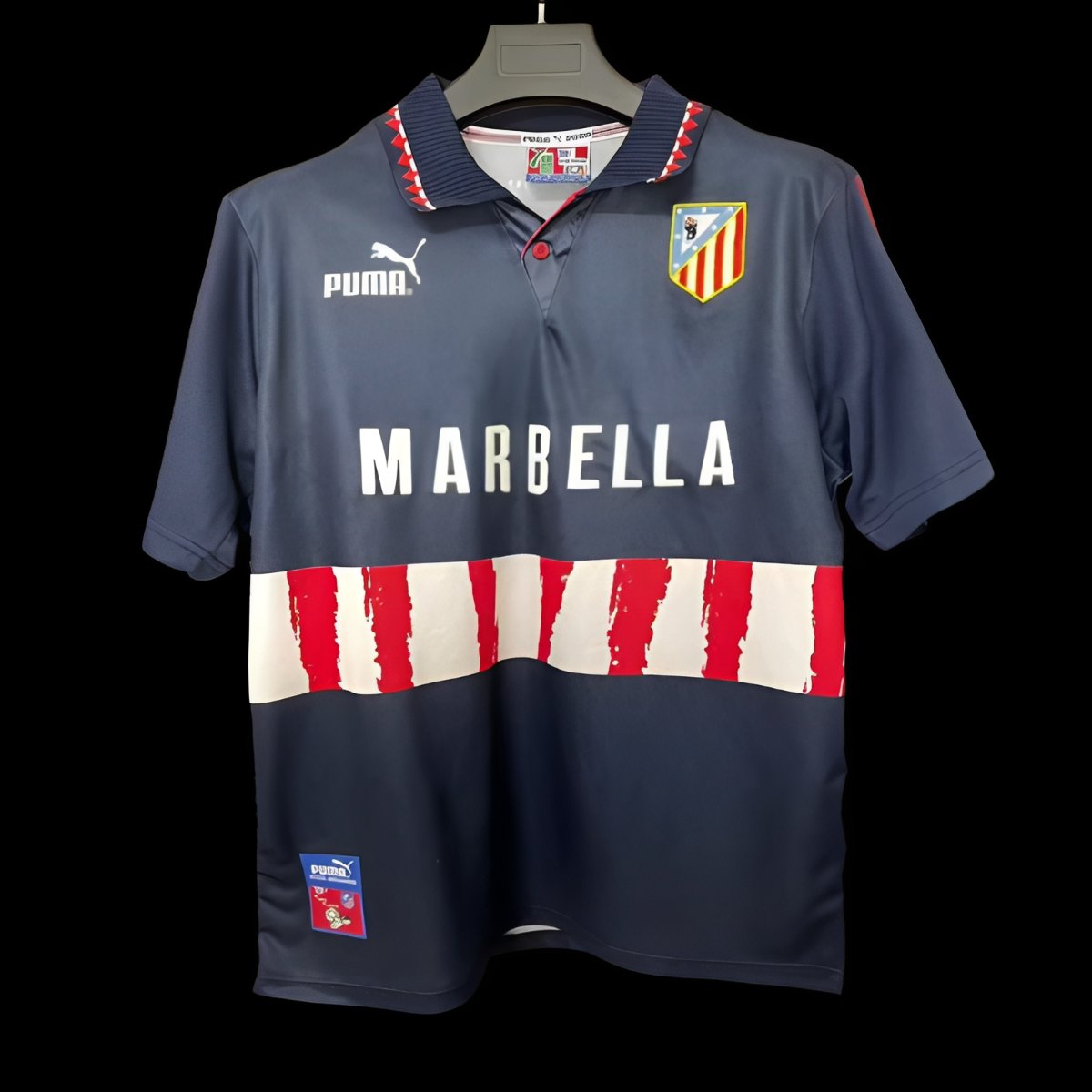 Retro 97/98 Atletico Madrid Away Navy Jersey
