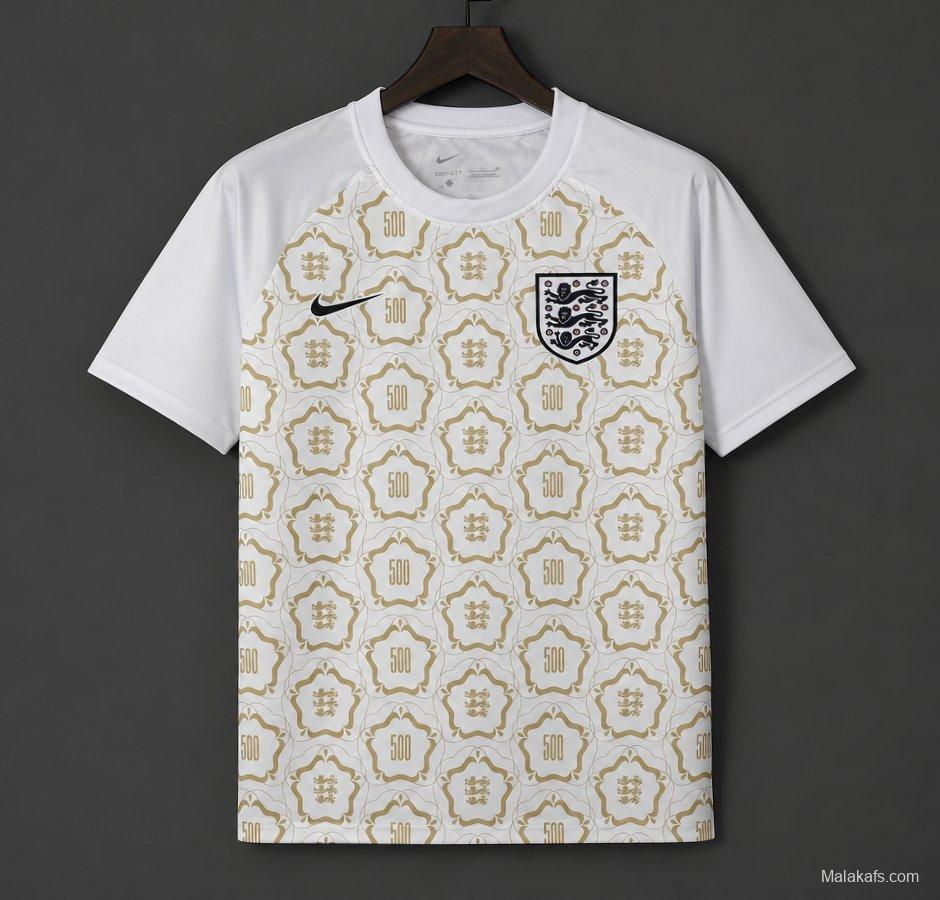 2026 England Women's 500th Game White Special Edition Training Jersey