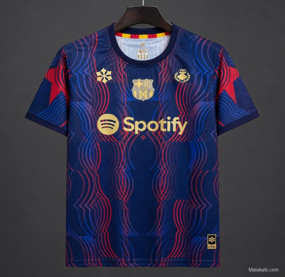 26/27 Barcelona Pre-Match Dark Blue/Red/Gold Jersey