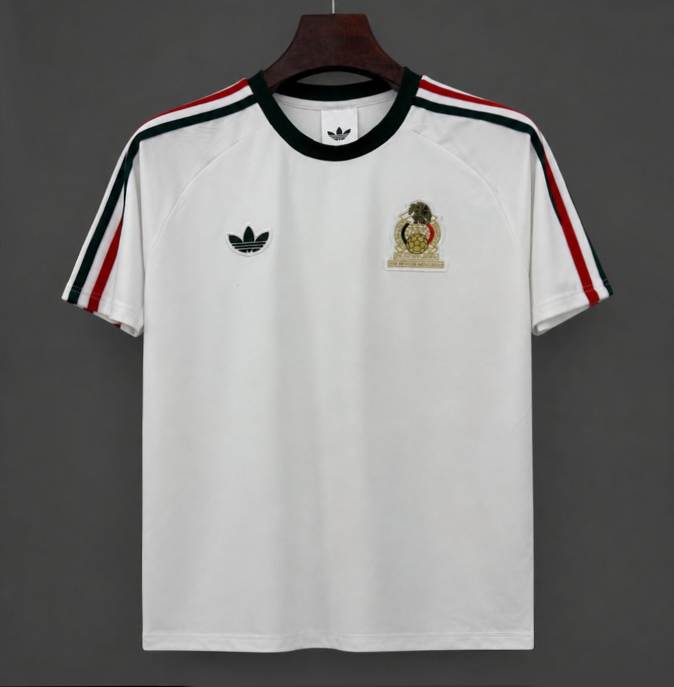 2026 Adidas Originals Mexico Retro White Football Jersey