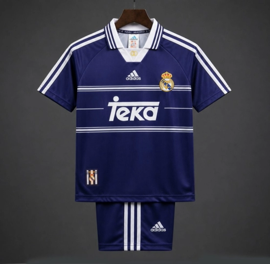 Retro Kids 98/99 Real Madrid Away Navy Jersey
