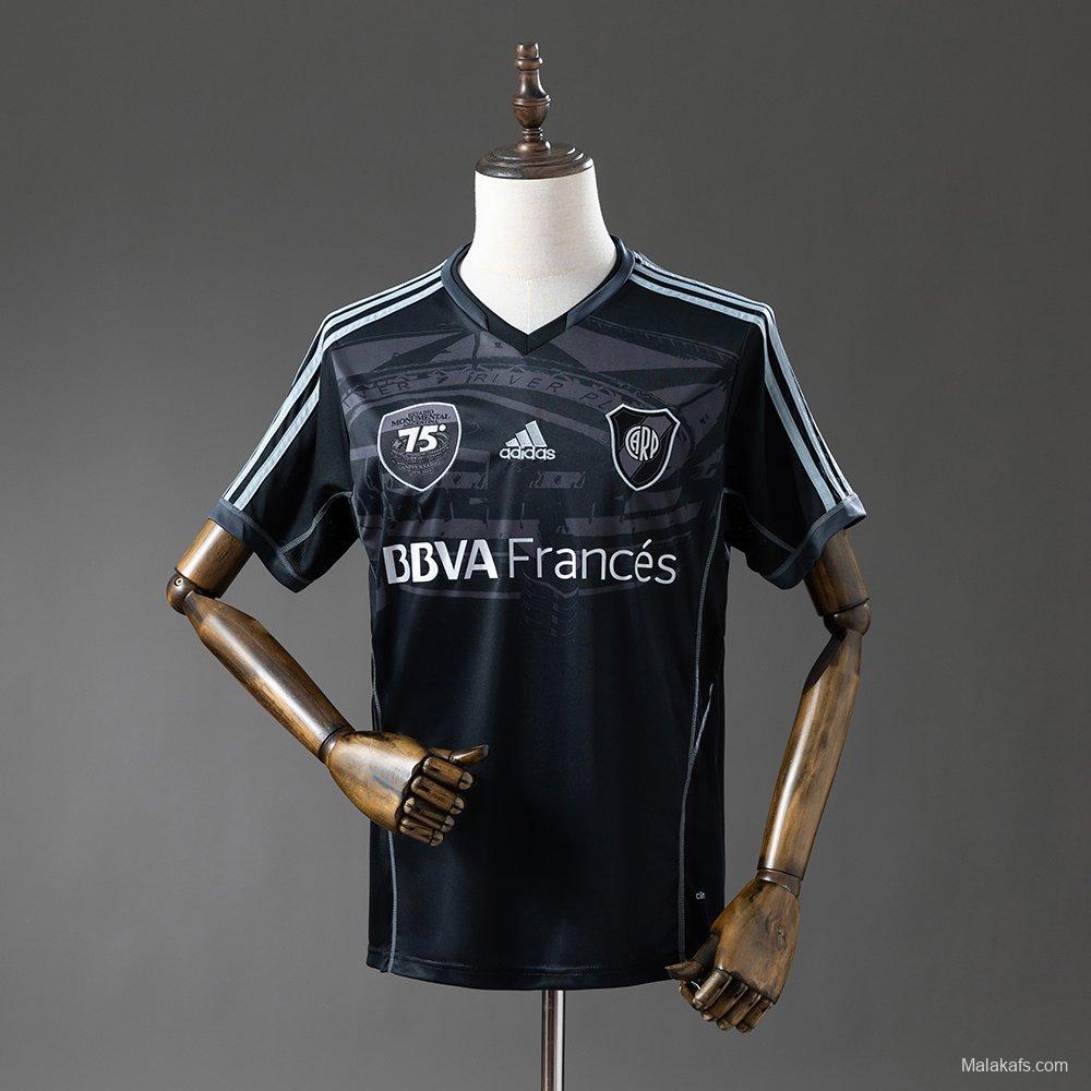 Retro 13/14 River Plate 75Th Anniversary Black Jersey