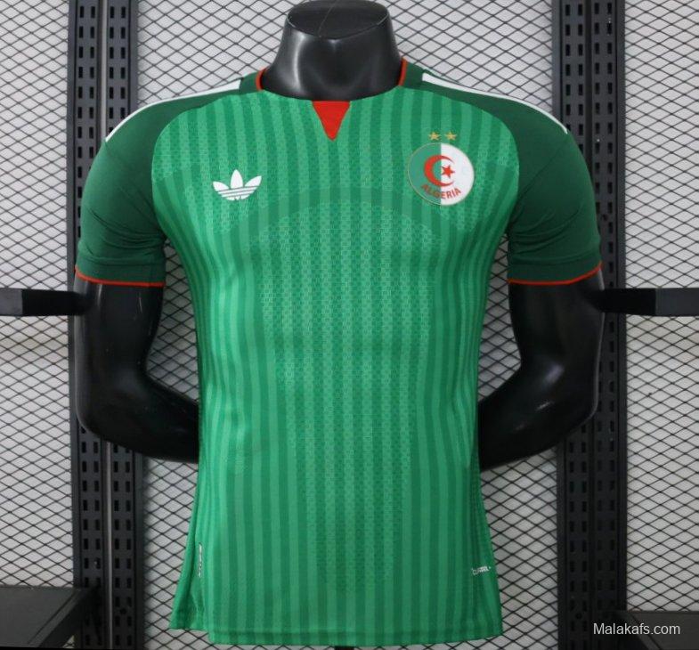 Player Version 26/27  Algeria Green Stripe V-Neck Special Edition Jersey