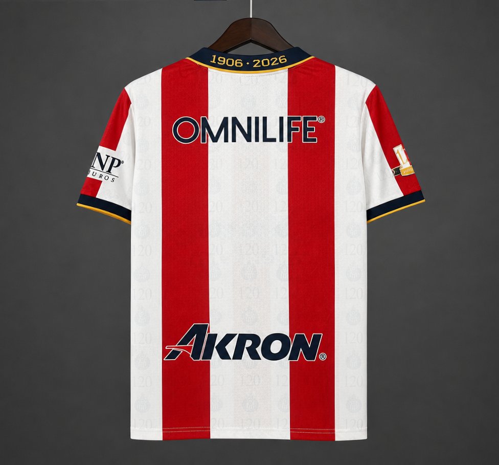 26/27 Chivas Guadalajara 120Th Anniversary Home Jersey