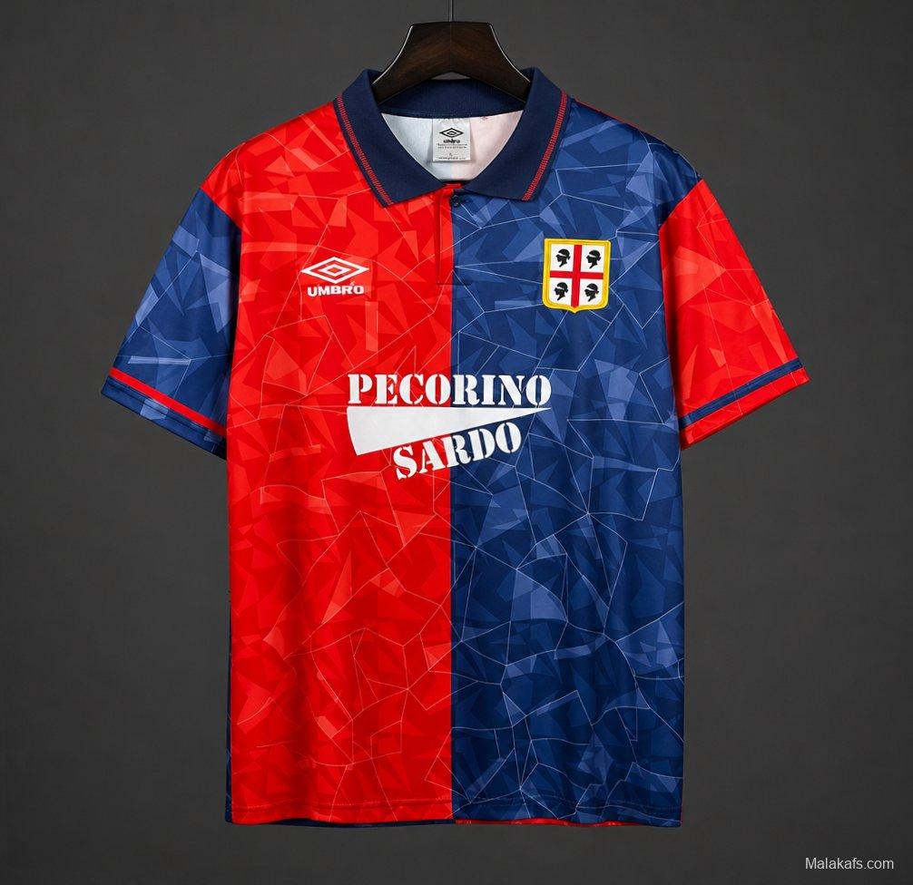 Retro 92/93 Cagliari Calcio Home Jersey