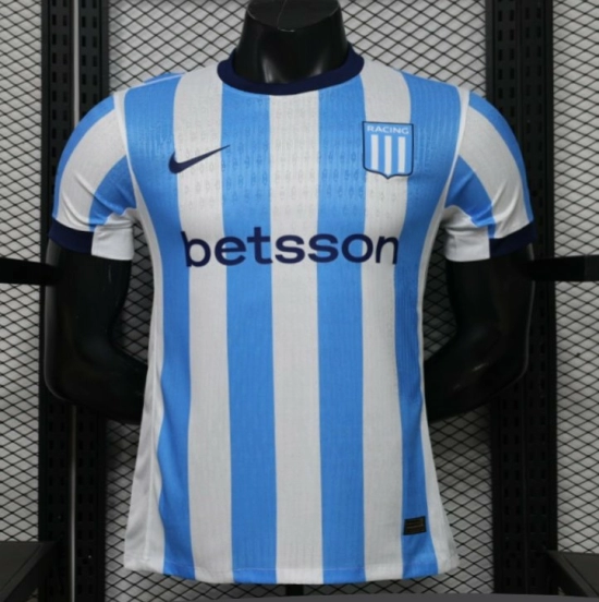 Player Version 26/27 Racing Club Blue & White Stripes Home Jersey