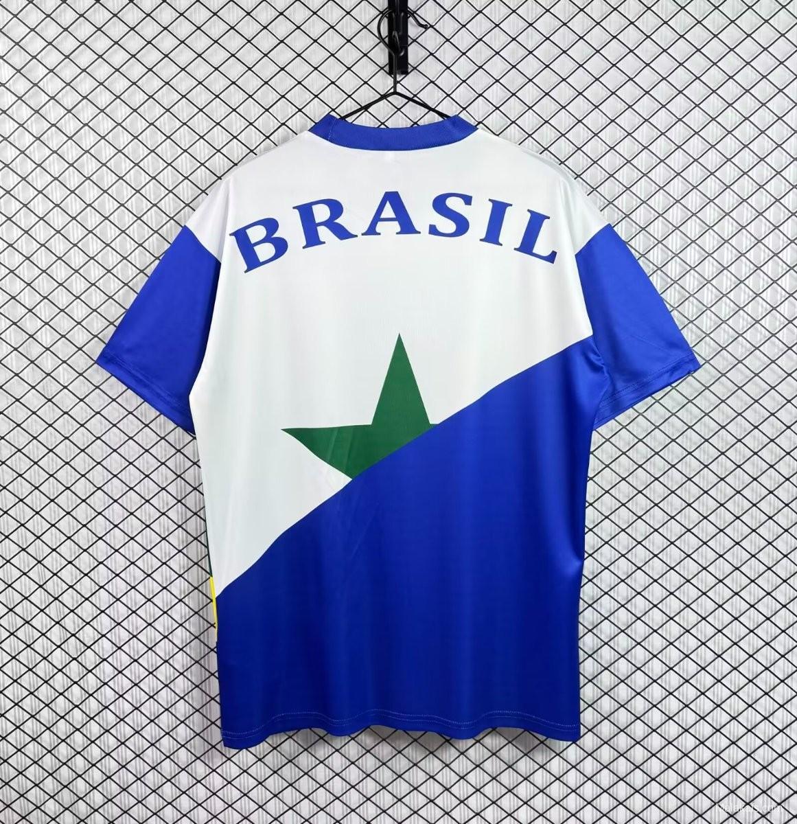 Retro1994 Brazil Blue Green Yellow Training Jersey