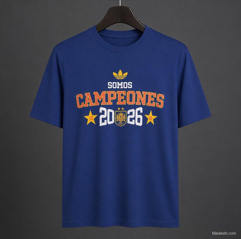 2026 Spain World Cup Champion Blue T-Shirt