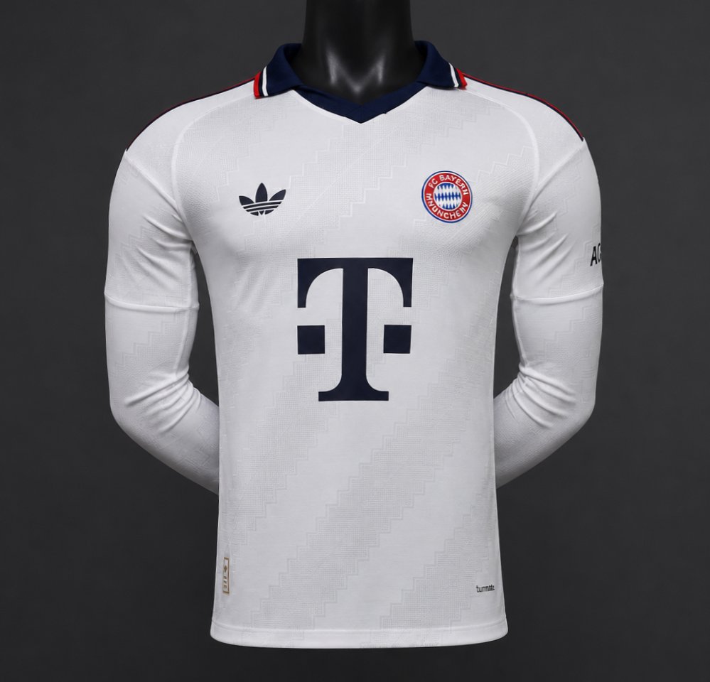 Player Version 26/27 Bayern Munich Away White Long Sleeve Jersey