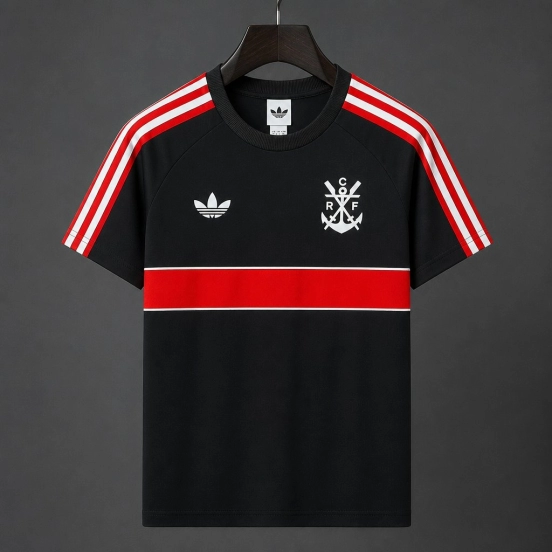 26/27 Flamengo Black with Red Stripe Originals Jersey