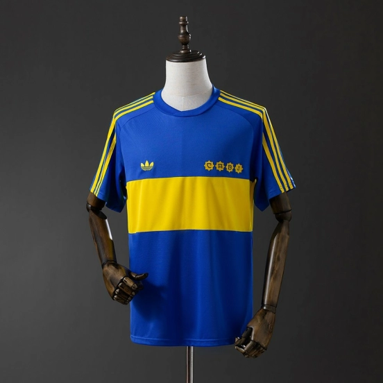Retro 1981 Boca Juniors home Soccer Jersey
