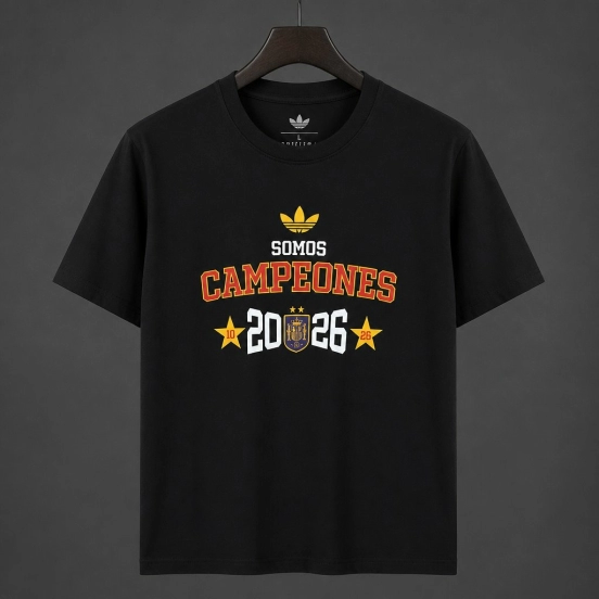 26/27 Spain Black Champions T-Shirt