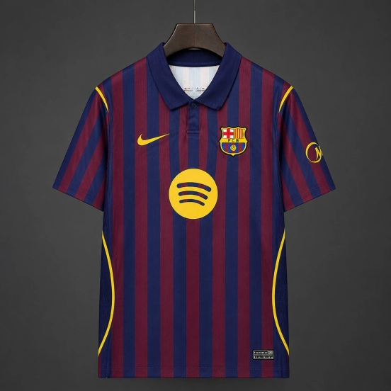 27/28 Barcelona Home  Blue Burgundy Stripes Jersey