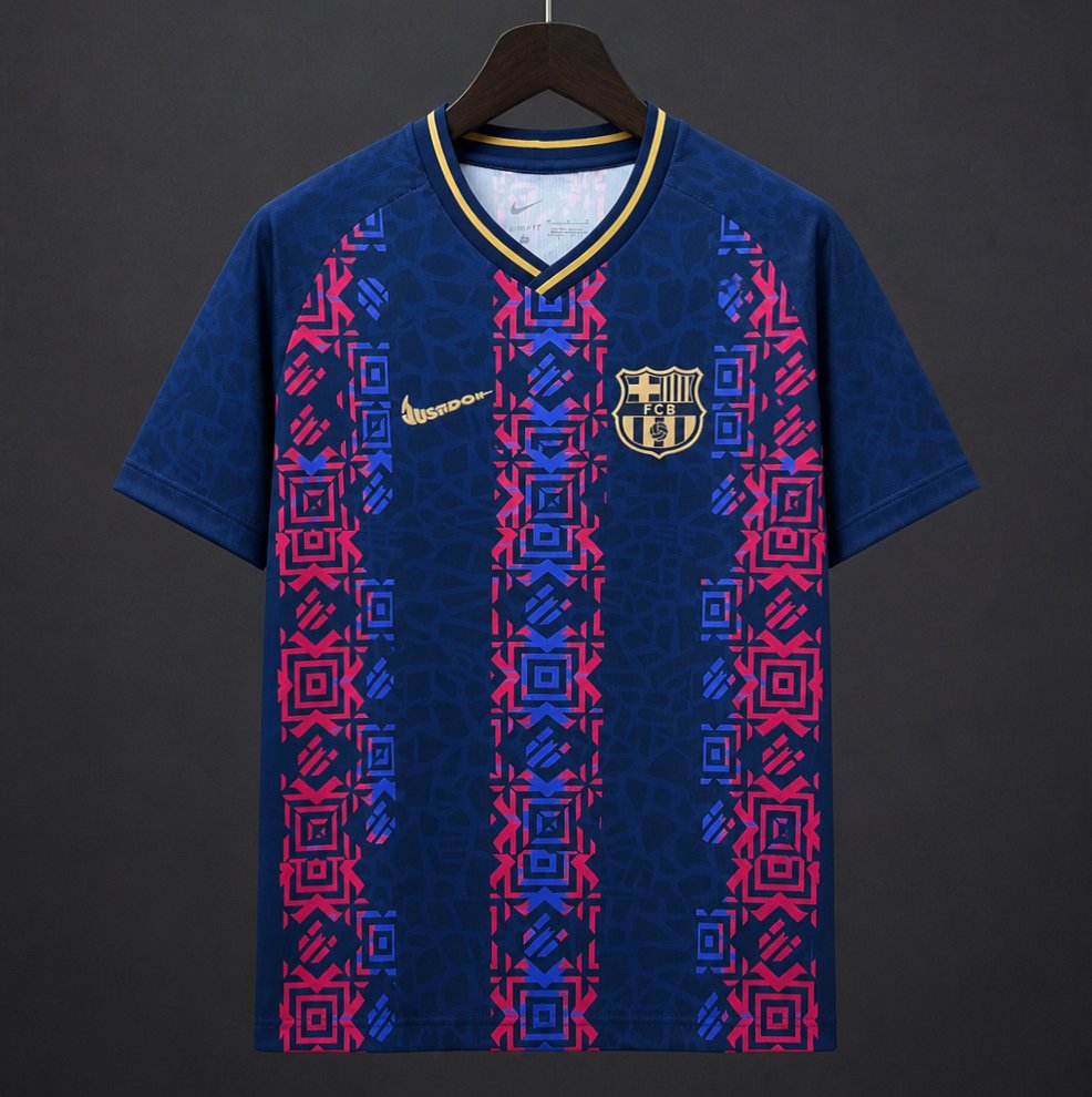 26/27 Barcelona Training Mosaic Navy Jersey
